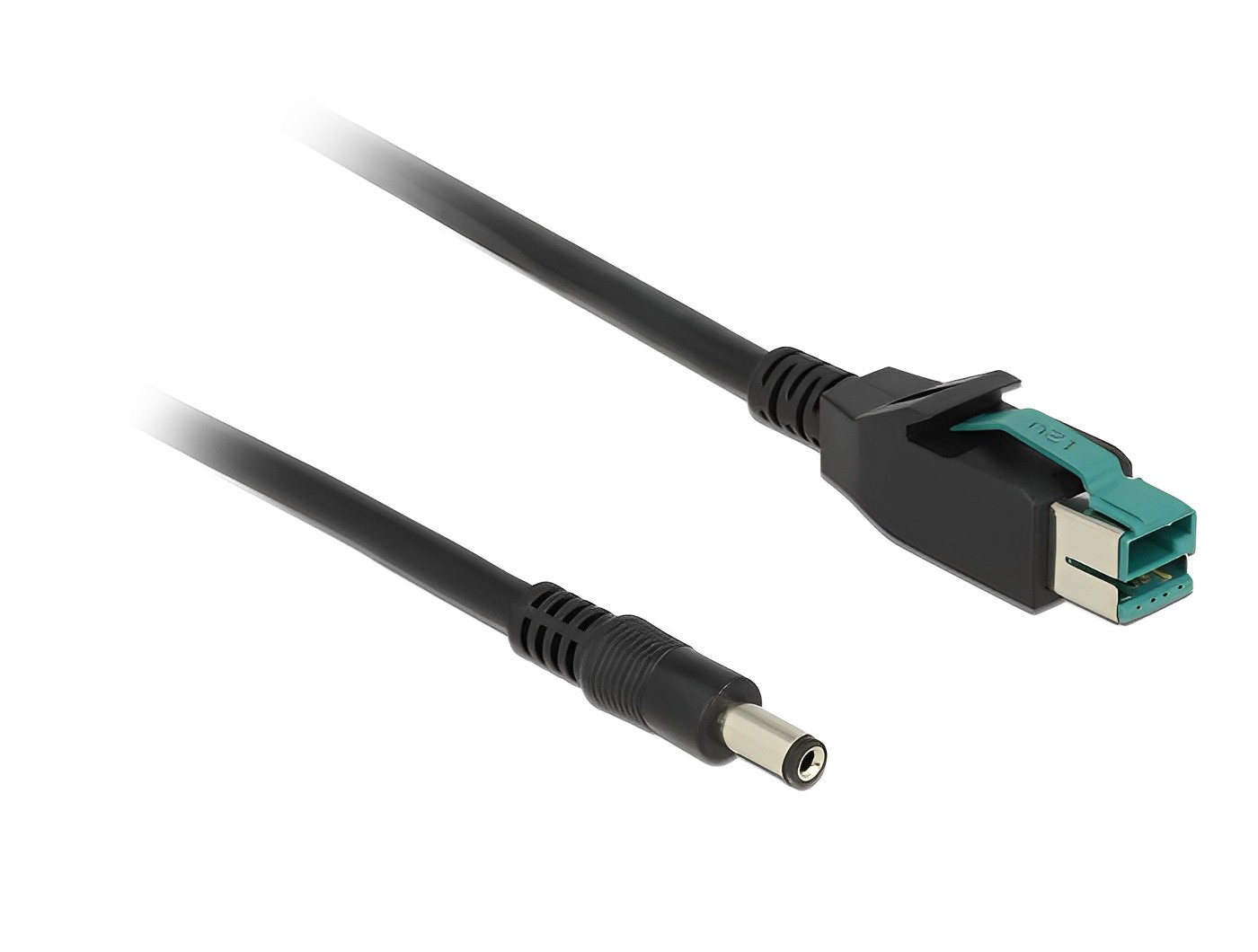 כבל USB עבור מדפסות קופה ומסופים תקע PoweredUSB 12V לתקע DC 5.5x2.1 - delock.israel