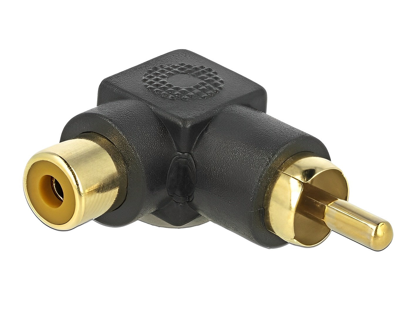 מתאם RCA בזווית 90° ז/נ - delock.israel