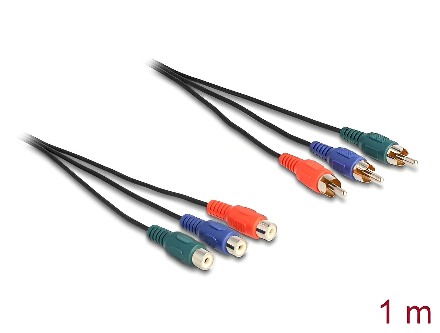 כבל מאריך וידאו 3 RCA RGB x ז/נ - delock.israel