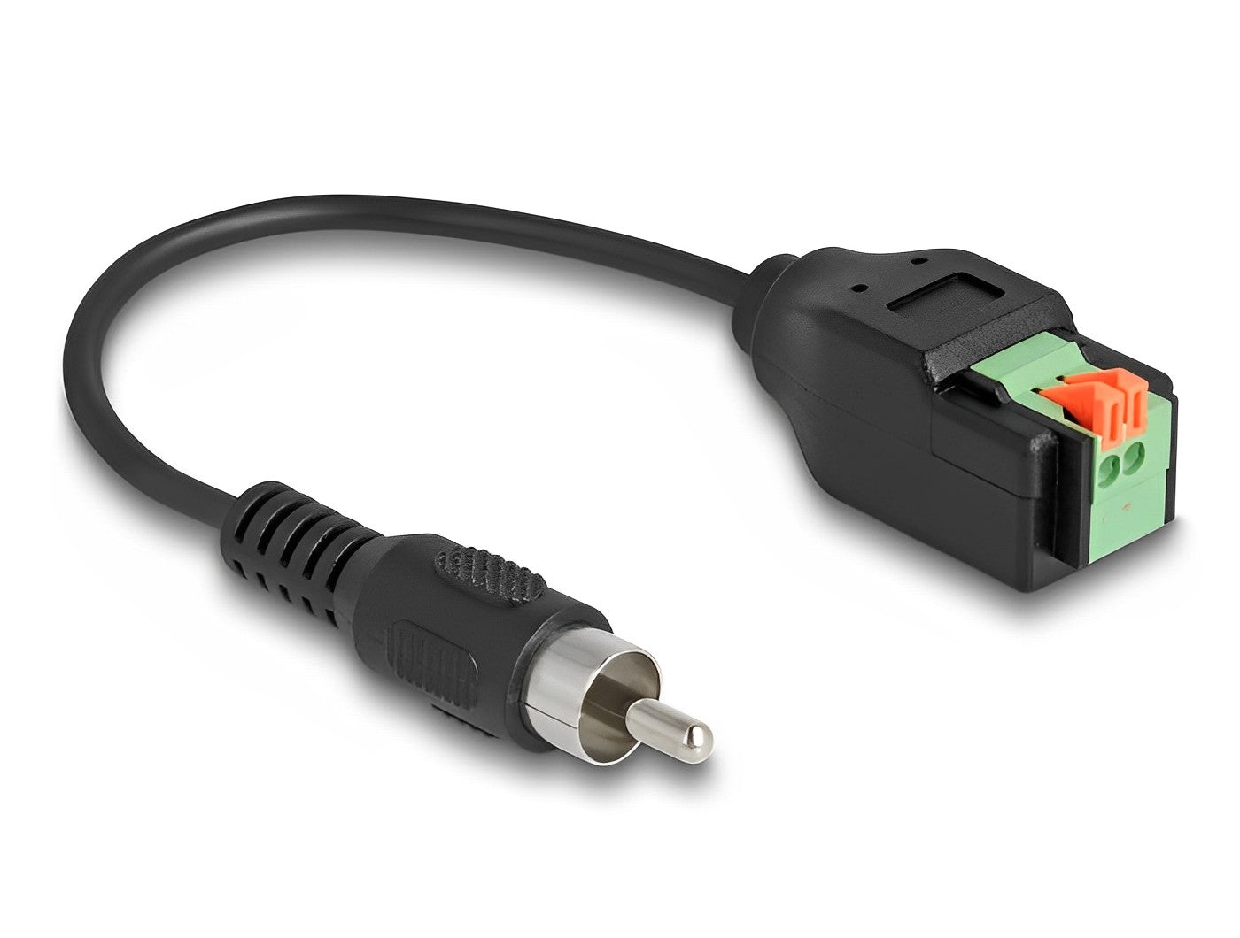 טרמינל בלוק בחיבור לחיצה על כבל 15 ס"מ לתקע RCA - delock.israel