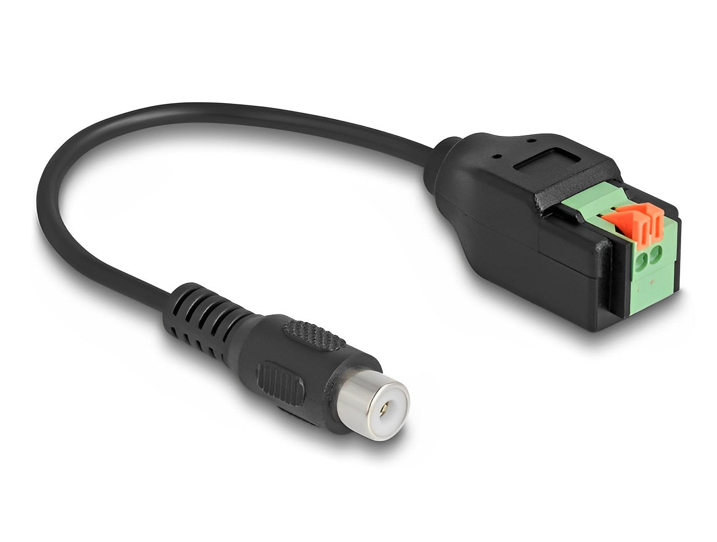 טרמינל בלוק בחיבור לחיצה על כבל 15 ס"מ לשקע RCA - delock.israel