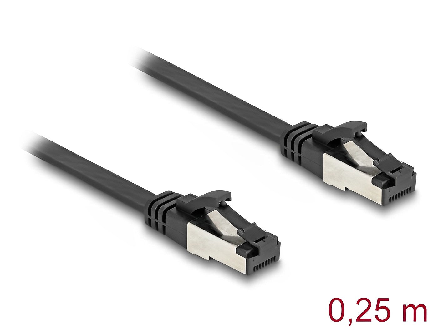 כבל רשת מסוכך שטוח RJ45 Cat.8.1 U/FTP ז/ז - delock.israel