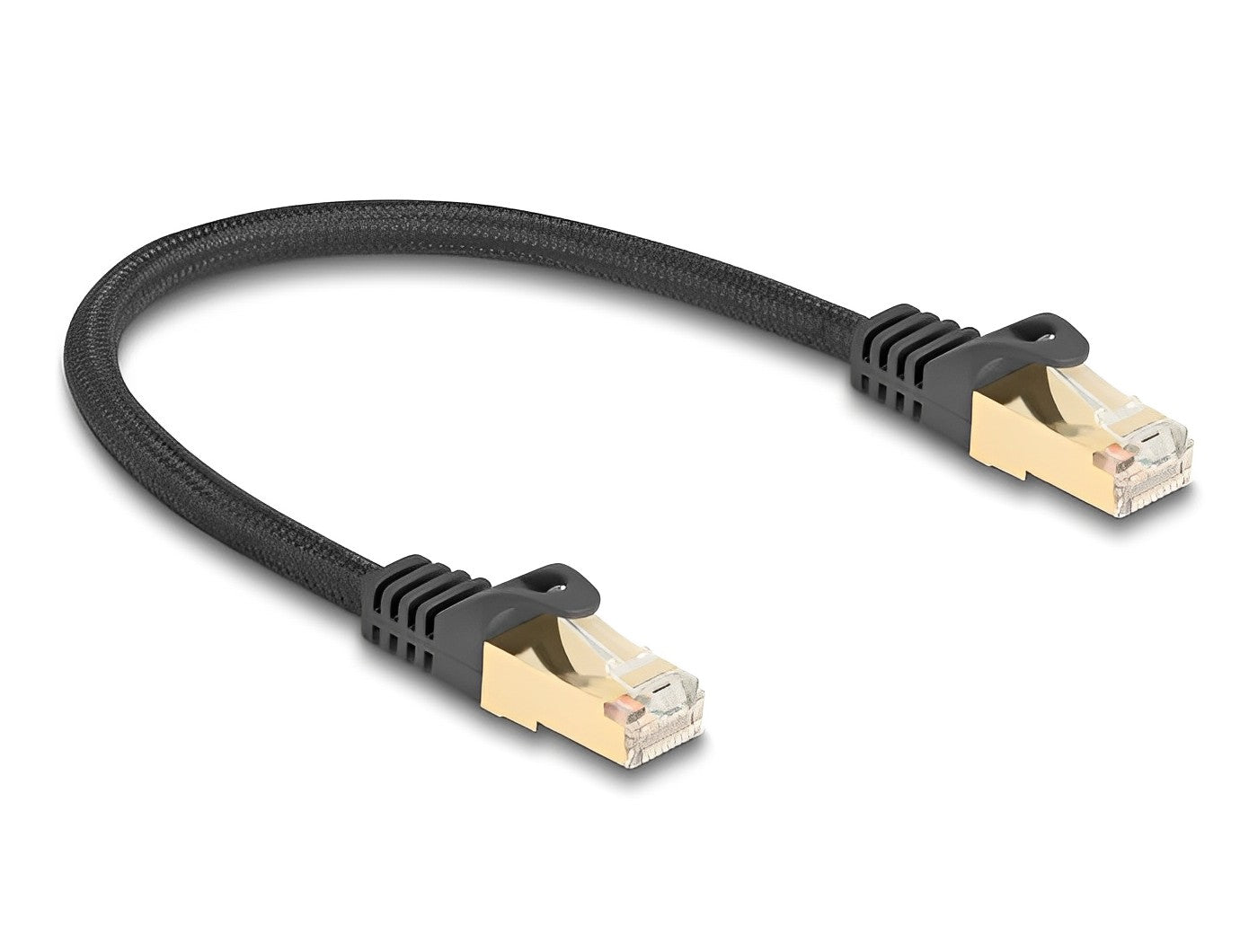 כבל רשת RJ45 Cat.6A S/FTP ז/ז עם ציפוי בד - delock.israel