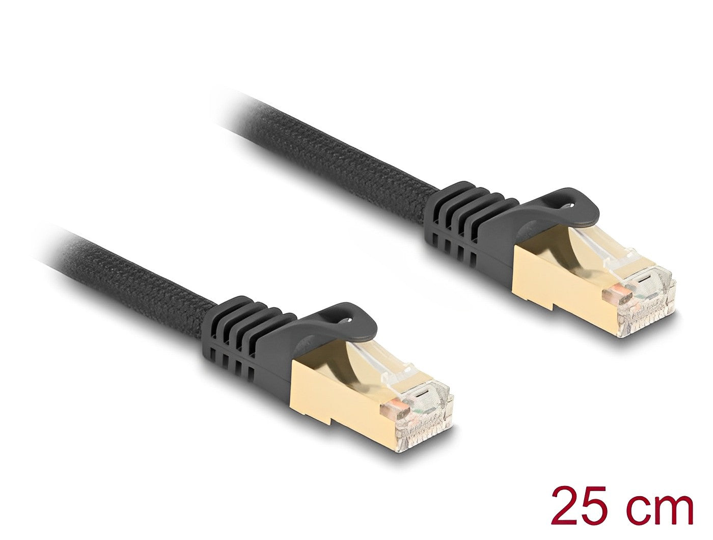 כבל רשת RJ45 Cat.6A S/FTP ז/ז עם ציפוי בד - delock.israel