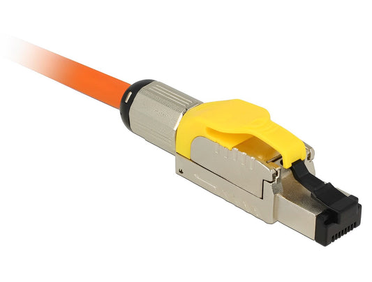 תקע רשת מסוכך RJ45 Cat.6A ללא כלי עבודה - delock.israel