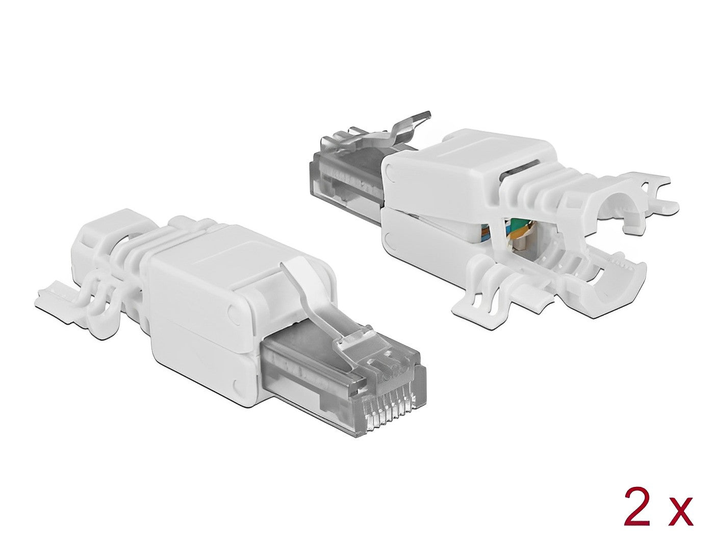 תקע רשת לא מסוכך RJ45 Cat.6A UTP ללא כלי עבודה - delock.israel