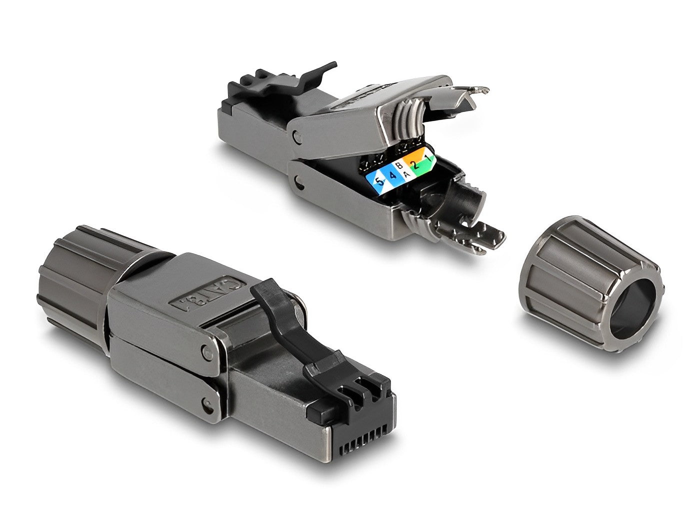 תקע רשת מסוכך RJ45 Cat.8.1 ללא כלי עבודה - delock.israel