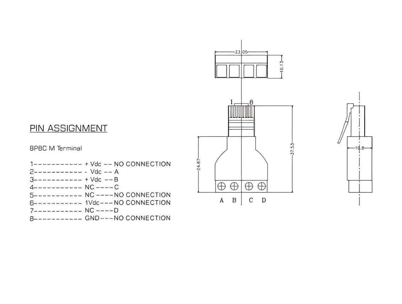 Delock RJ45 plug to Terminal Block Adapter 4 pin - delock.israel