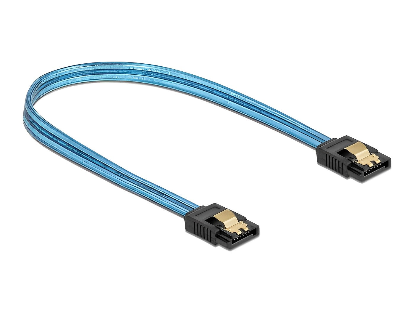 כבל SATA 6 Gb/s זוהר UV צבע כחול - delock.israel