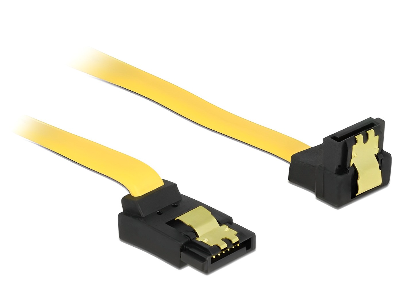 כבל SATA 6 Gb/s צד אחד בזווית 90° למטה צד שני בזווית 90° למעלה - delock.israel