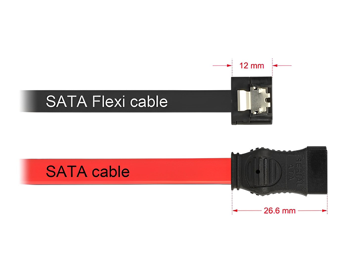כבל SATA 6 Gb/s FLEXI צבע שחור - delock.israel