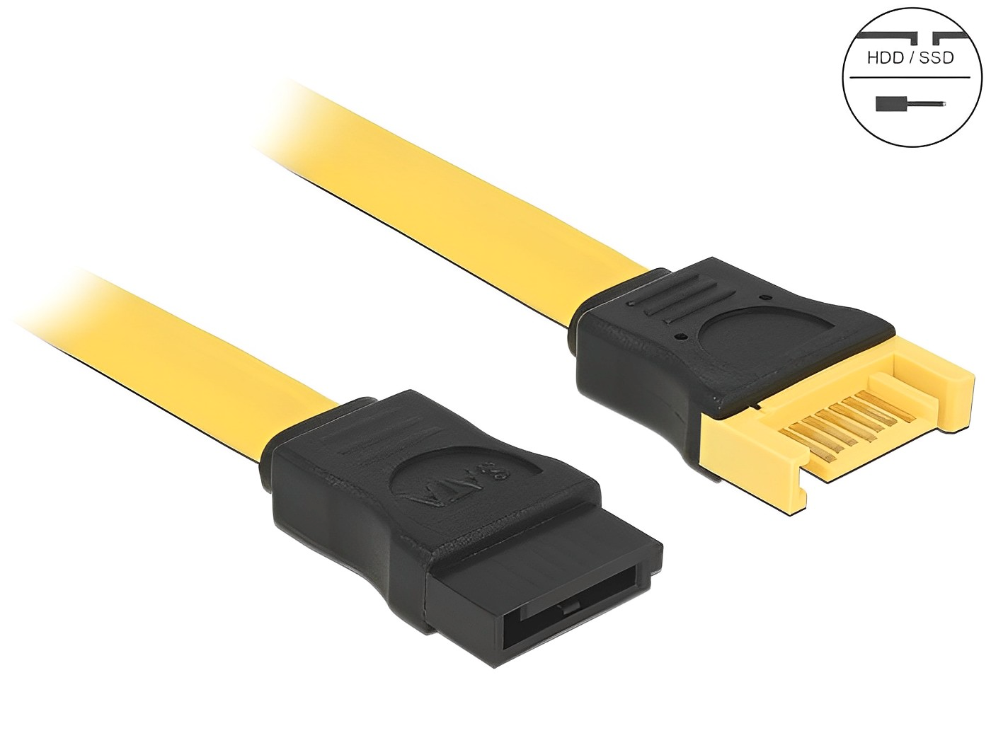 כבל מאריך SATA 6 Gb/s ז/נ צבע צהוב - delock.israel