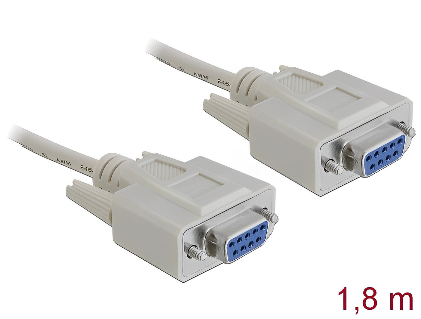 כבל סריאלי מוצלב Serial D-Sub RS-232 Null modem נ/נ - delock.israel