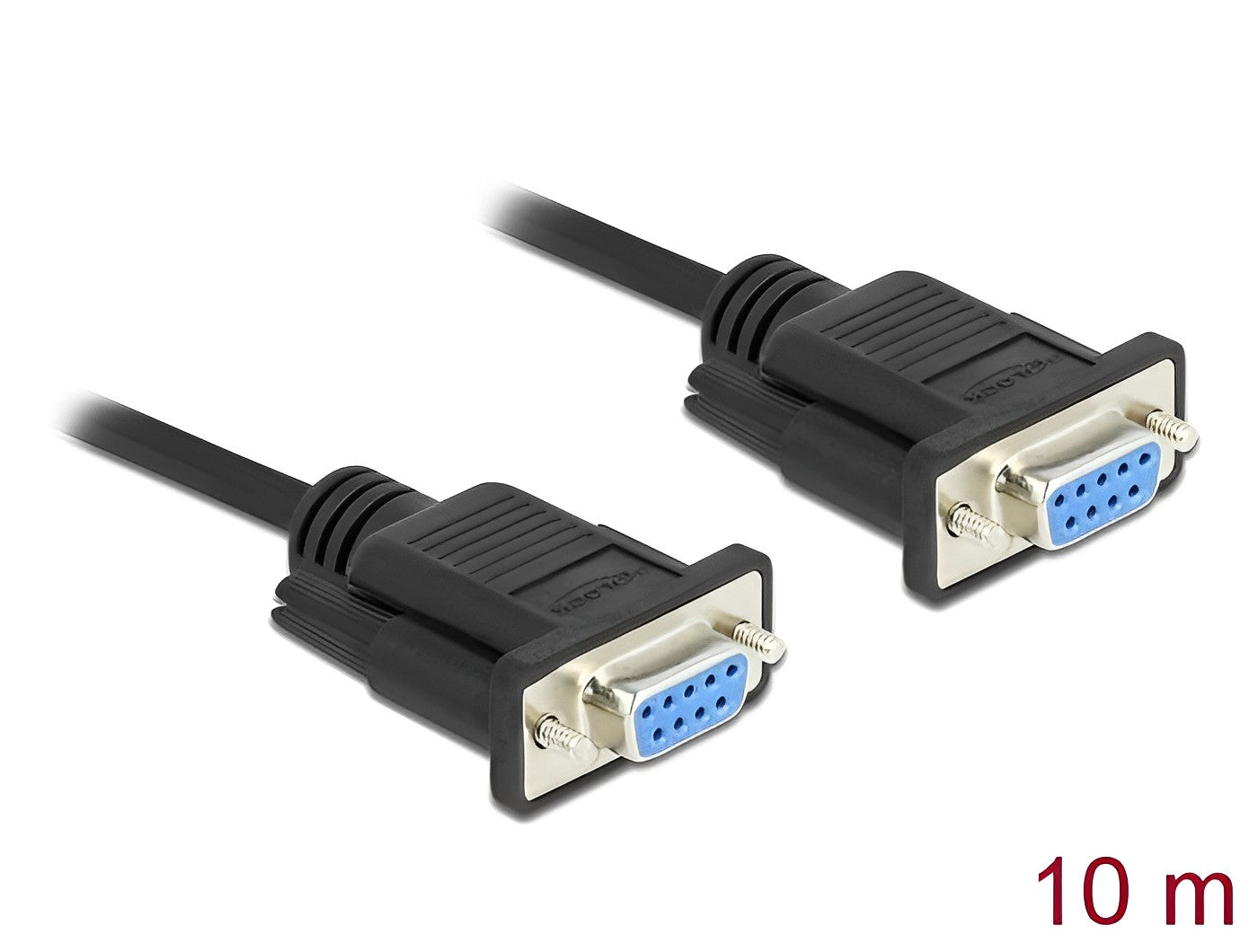 כבל סריאלי מוצלב Serial D-Sub RS-232 Null modem עם מחברים קומפקטיים נ/נ - delock.israel