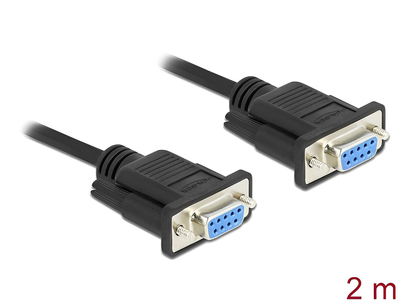 כבל סריאלי מוצלב Serial D-Sub RS-232 Null modem עם מחברים קומפקטיים נ/נ - delock.israel