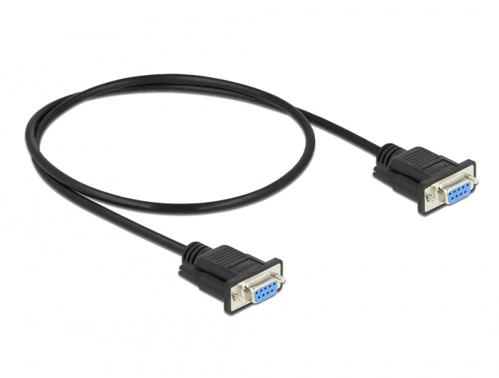 כבל סריאלי מוצלב Serial D-Sub RS-232 Null modem עם מחברים קומפקטיים נ/נ - delock.israel