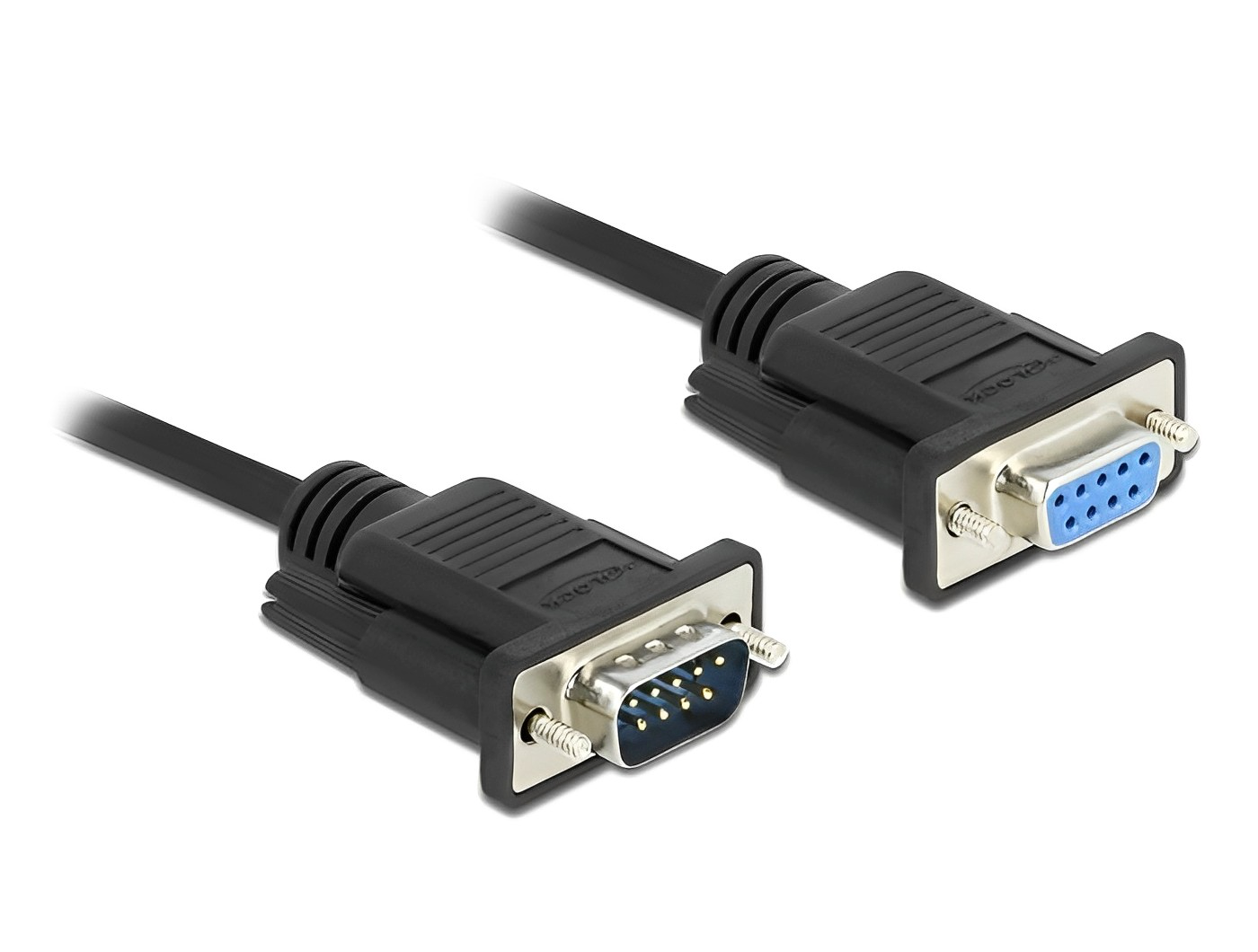 כבל מאריך סריאלי מוצלב Serial D-Sub RS-232 Null modem עם מחברים קומפקטיים ז/נ - delock.israel