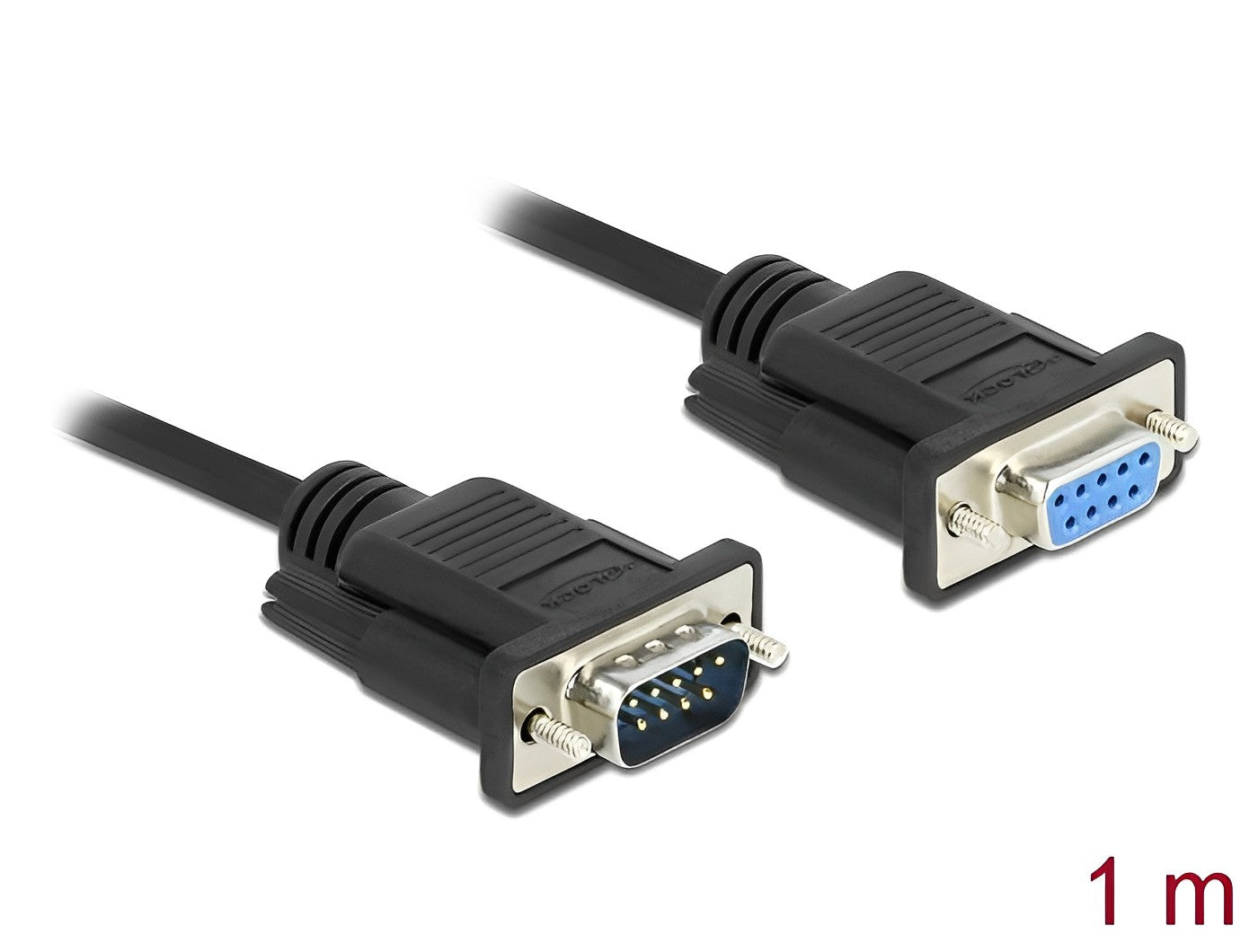 כבל מאריך סריאלי מוצלב Serial D-Sub RS-232 Null modem עם מחברים קומפקטיים ז/נ - delock.israel