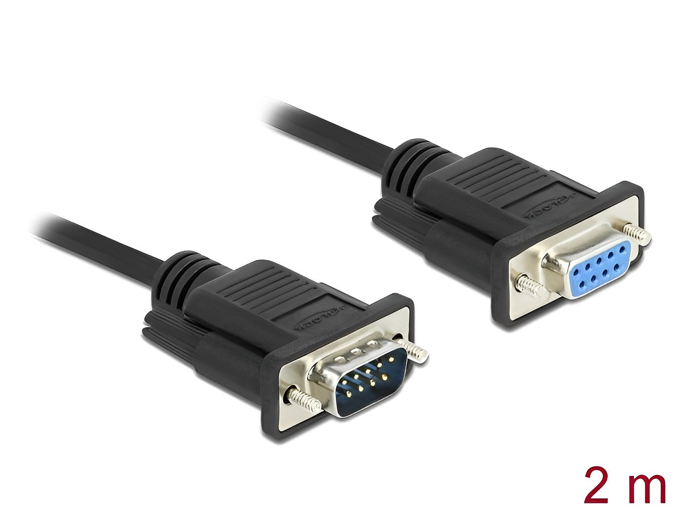 כבל מאריך סריאלי מוצלב Serial D-Sub RS-232 Null modem עם מחברים קומפקטיים ז/נ - delock.israel