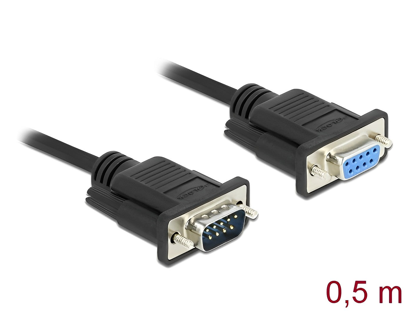 כבל מאריך סריאלי מוצלב Serial D-Sub RS-232 Null modem עם מחברים קומפקטיים ז/נ - delock.israel