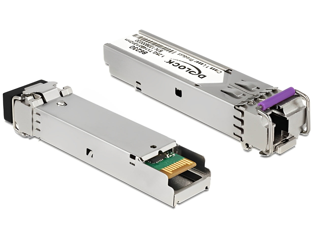 ג'יביק SFP מבית DELOCK גרמניה מאפשר להרחיב מתג Gigabit בעל חריץ SFP פנוי על ידי הוספת ממשק סיב אופטי