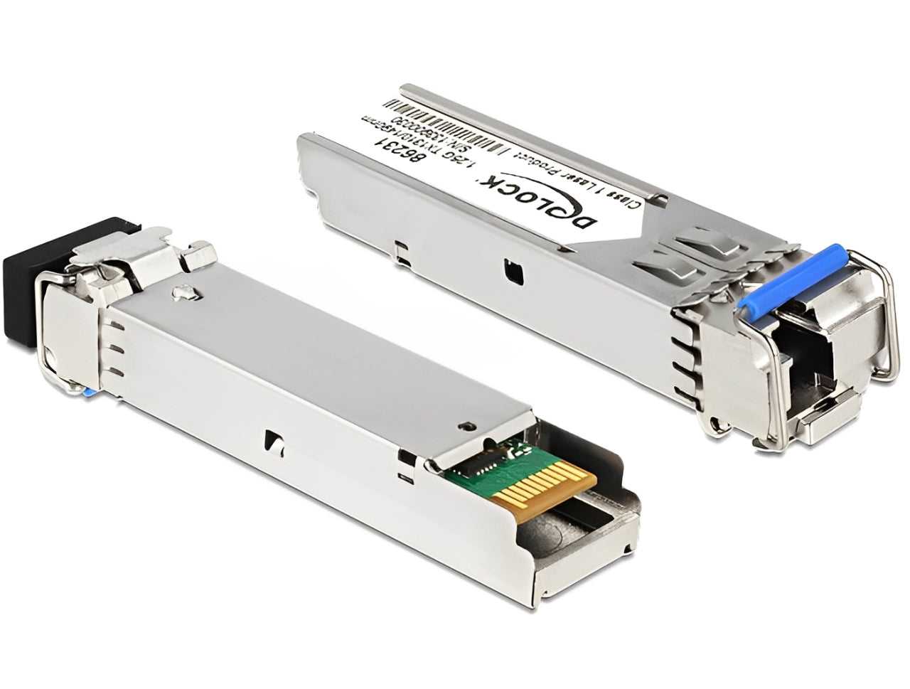 ג'יביק SFP מבית DELOCK גרמניה מאפשר להרחיב מתג Gigabit בעל חריץ SFP פנוי על ידי הוספת ממשק סיב אופטי