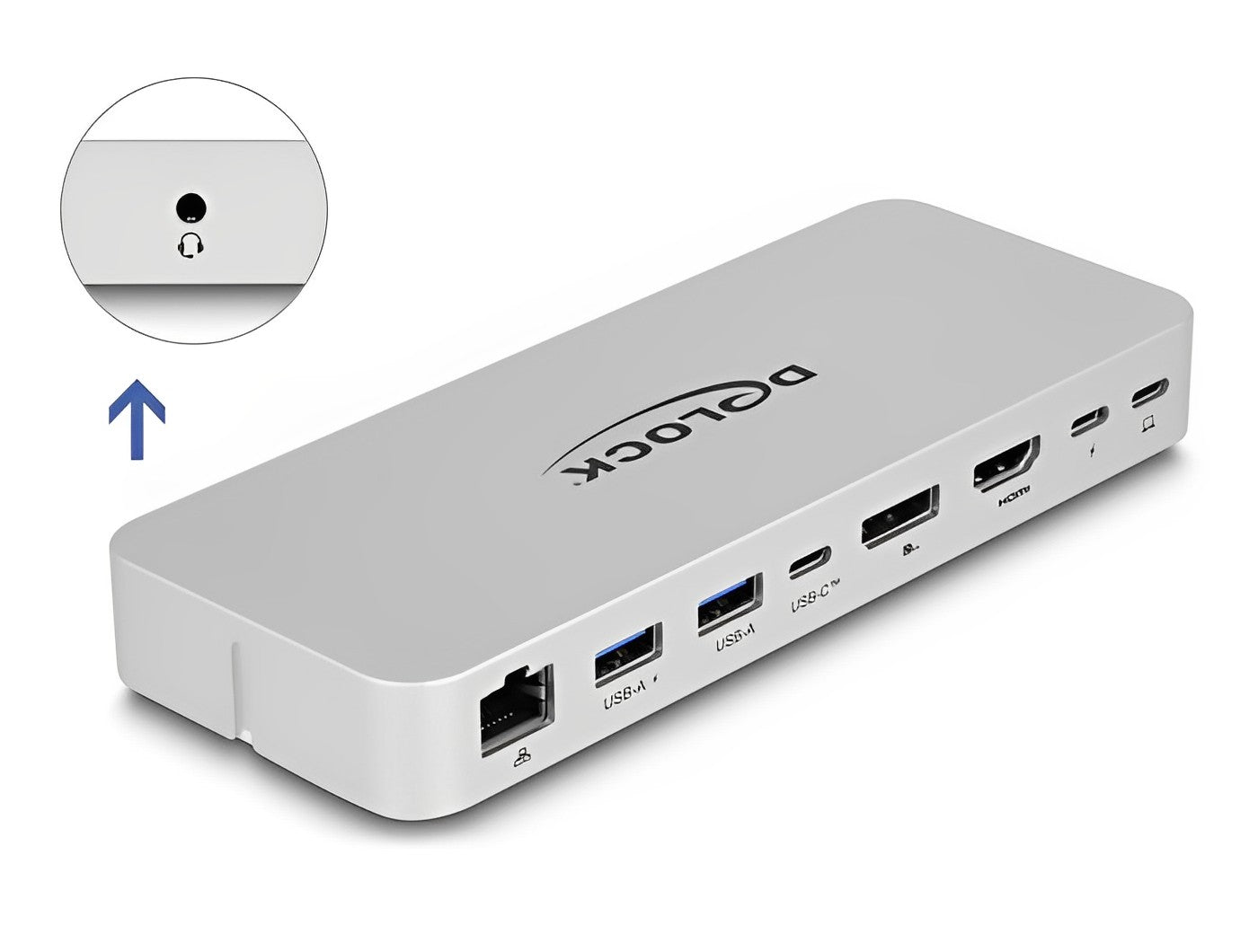 מעמד לטאבלט ולמחשב נייד משולב עם תחנת עגינה USB-C 4K - delock.israel