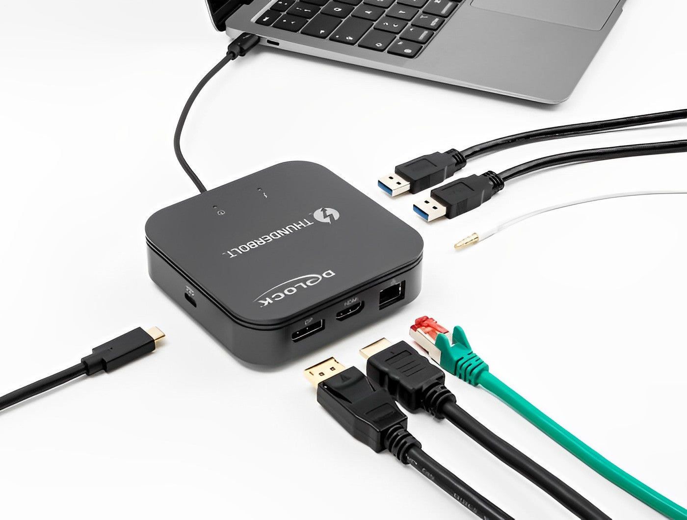 תחנת עגינה Thunderbolt™ 3 8K למחשב נייד עם חיבור ל-2 מסכים בו זמנית - delock.israel