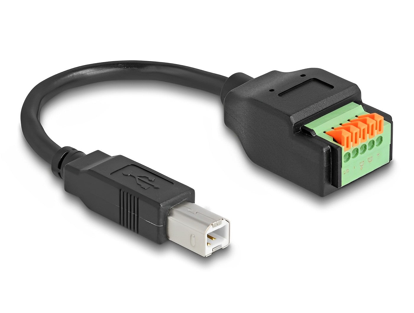 טרמינל בלוק בחיבור לחיצה על כבל 15 ס"מ לתקע USB-B 2.0 - delock.israel