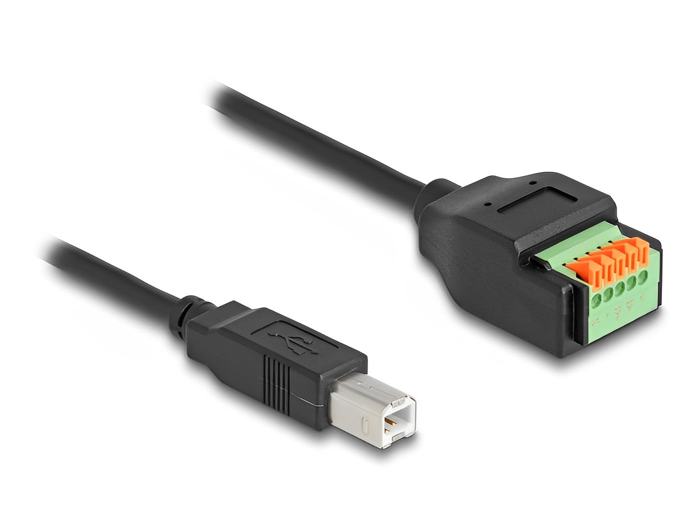 טרמינל בלוק בחיבור לחיצה על כבל 15 ס"מ לתקע USB-B 2.0 - delock.israel