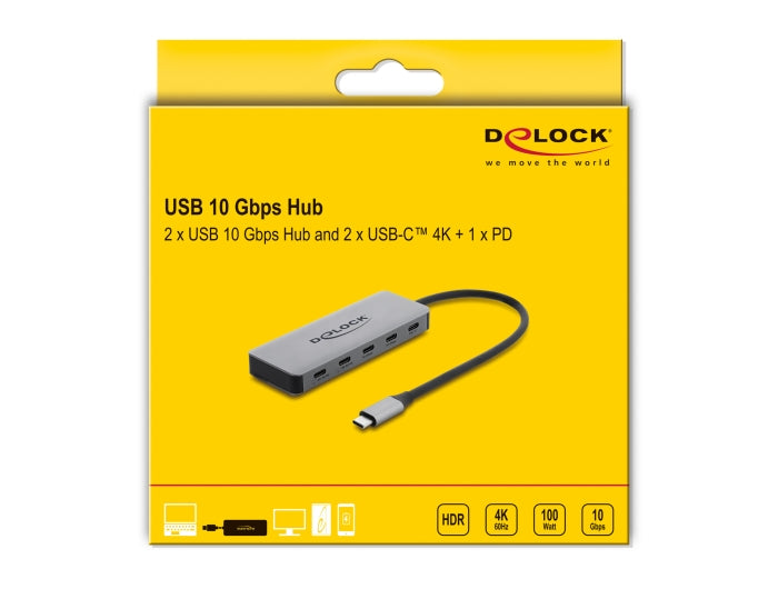 מפצל תצוגה ודאטה USB-C מבית Delock גרמניה