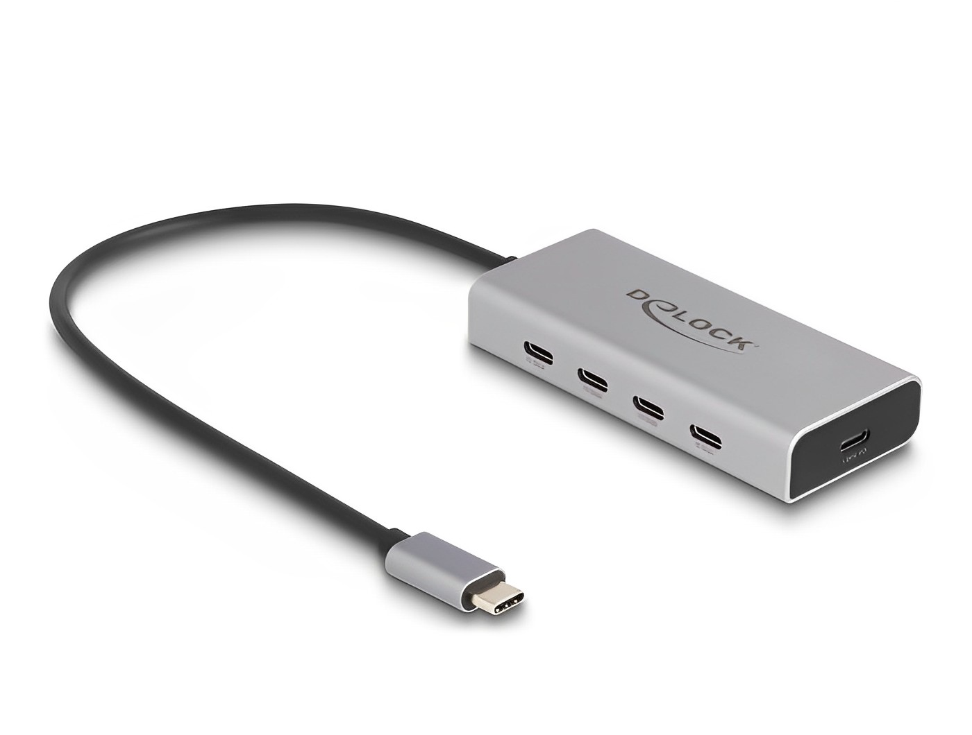 מפצל USB-C 10Gbps PD 85Watt עם 4 יציאות USB-C כולל כבל באורך 30 ס"מ - delock.israel