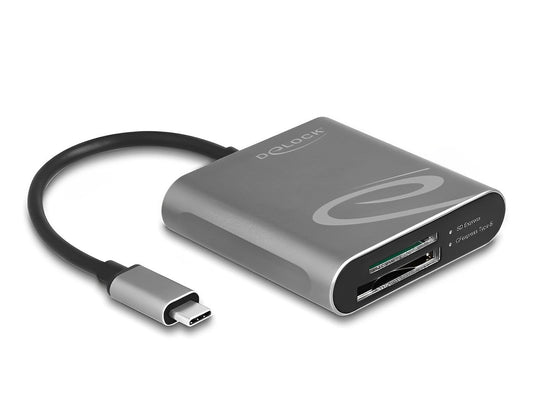 קורא כרטיסים USB‑C מבית Delock גרמניה לחיבור מהיר ונוח למחשב או לפטופ