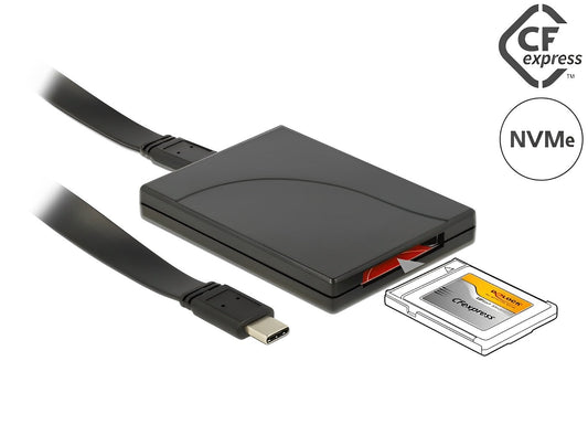 קורא כרטיסים USB-C 3.2 עבור כרטיסי זיכרון CFexpress - delock.israel