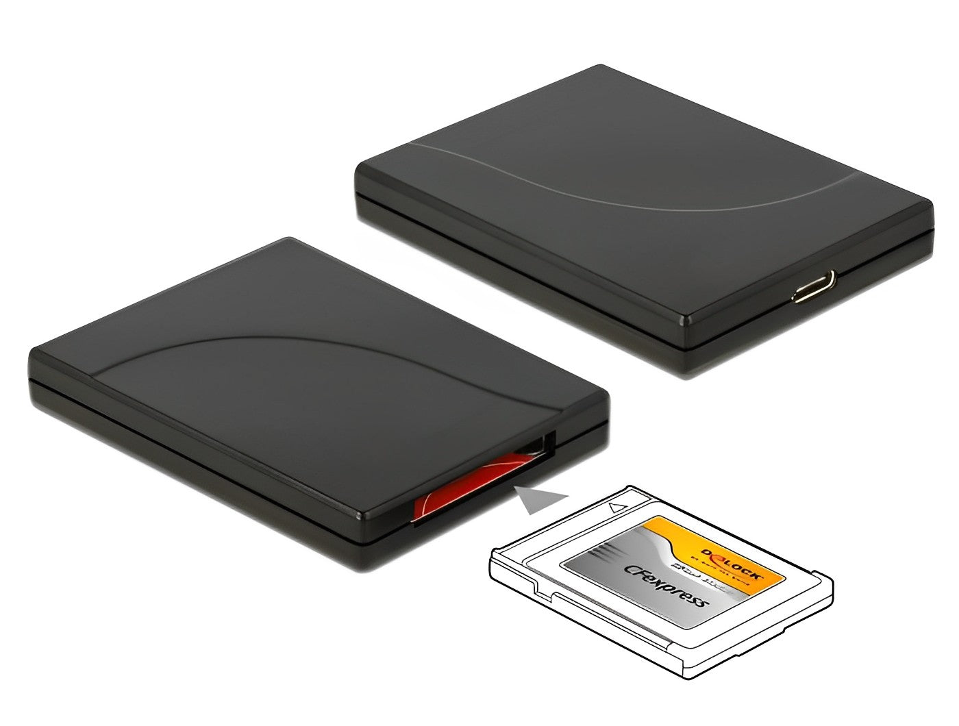 קורא כרטיסים USB-C 3.2 עבור כרטיסי זיכרון CFexpress - delock.israel