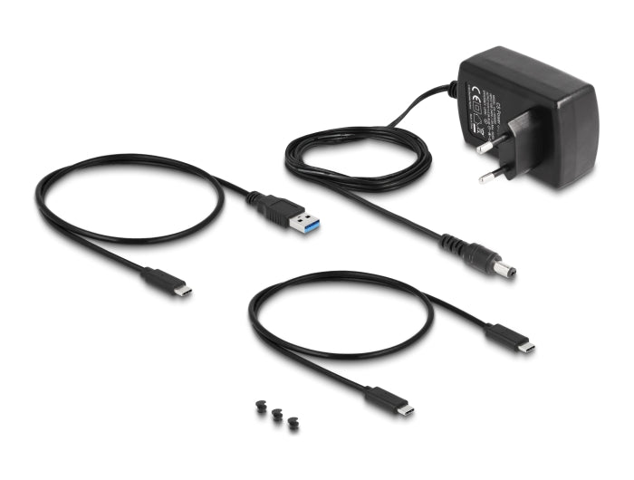 ממיר USB-C 10Gbps עבור כונן M.2 NVMe + כונן 2.5/3.5″SATA HDD/SSD עם פונקציית שכפול - delock.israel