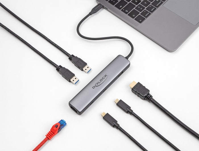 תחנת עגינה USB-C 40 Gbps 8K HDMI / 2.5 Gigabit LAN למחשב נייד דגם D87865 - delock.israel