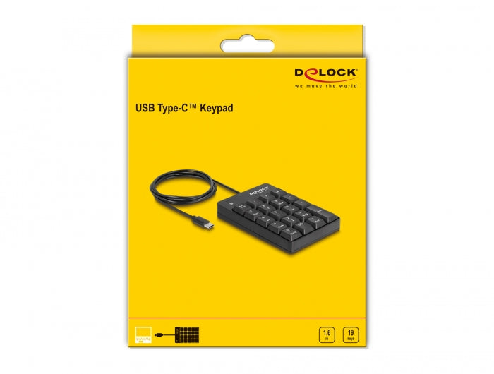 מקלדת נומרית USB-C לניידים - delock.israel