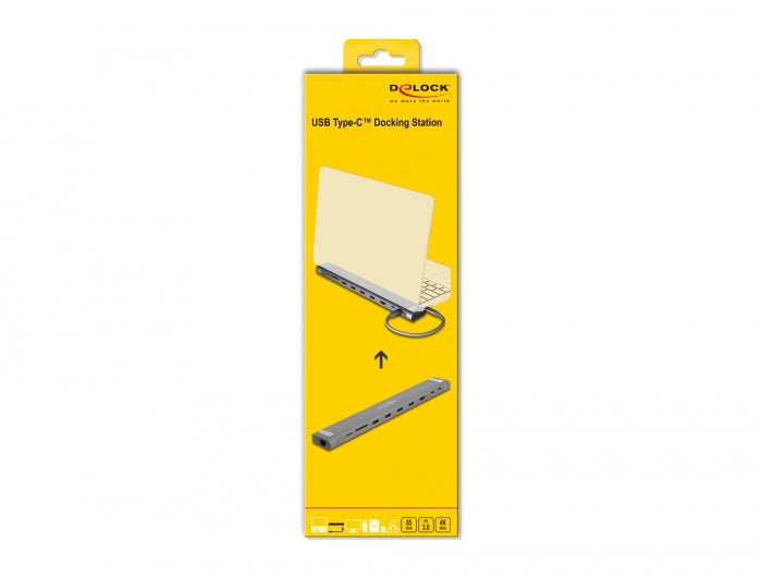 תחנת עגינה USB-C Slim למחשב נייד עם חיבור למסכך HDMI 4K - delock.israel