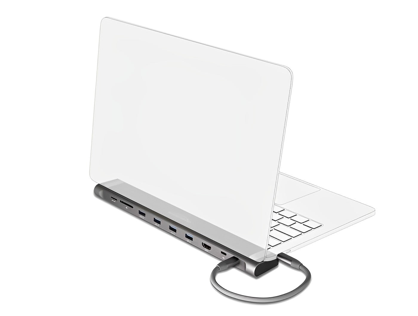 תחנת עגינה USB-C Slim למחשב נייד עם חיבור למסכך HDMI 4K - delock.israel