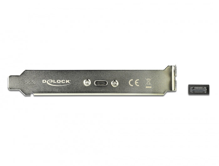לוחית קצה USB 10Gbps מבית DELOCK גרמניה המאפשרת להוסיף למארז המחשב יציאת USB Type-C חיצוניות בתקן המהיר ביותר, תוך ניצול החיבורים הפנימיים של לוח האם