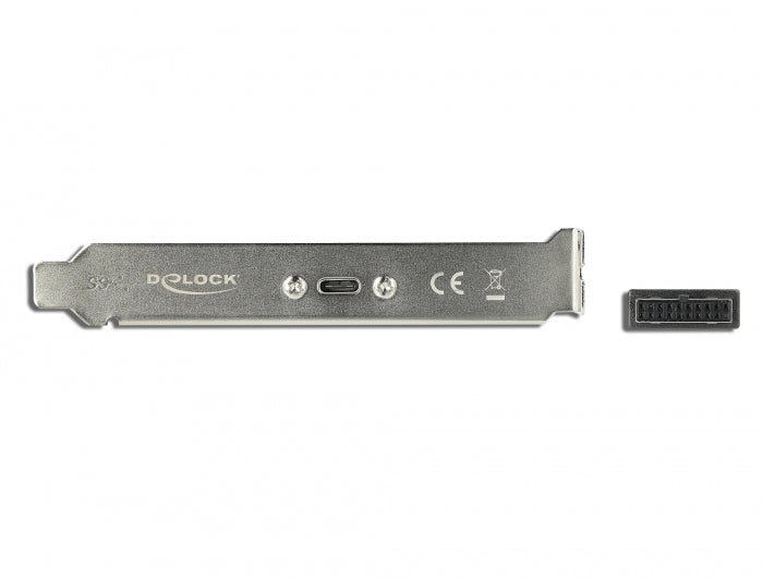 לוחית קצה USB 5Gbps מבית DELOCK גרמניה המאפשרת להוסיף למארז המחשב יציאת USB Type-C חיצוניות תוך ניצול החיבורים הפנימיים של לוח האם