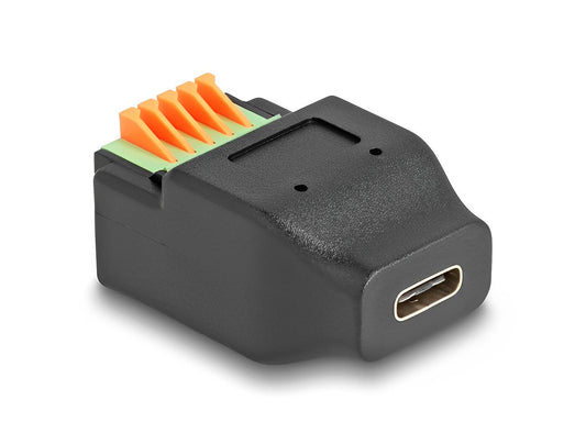 טרמינל בלוק בחיבור לחיצה לשקע USB-C 2.0 - delock.israel