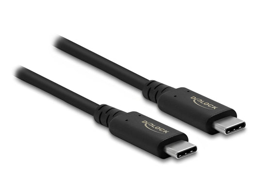 כבל USB4™ Type-C מבית DELOCK גרמניה מאפשר חיבור של מכשירים שונים כגון סמארטפונים, מסכים, תחנות עגינה וכוננים חיצוניים דרך חיבור USB Type-C, Thunderbolt™ 3 או 4 במחשב או בלפטופ