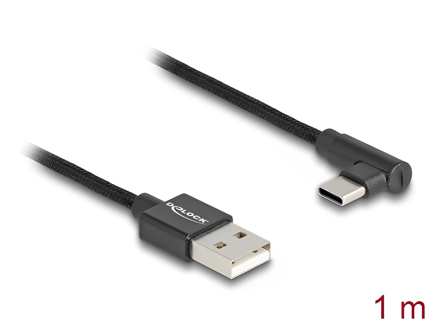 כבל USB 2.0 תקע USB-A לתקע USB-C מכופף 90° - delock.israel