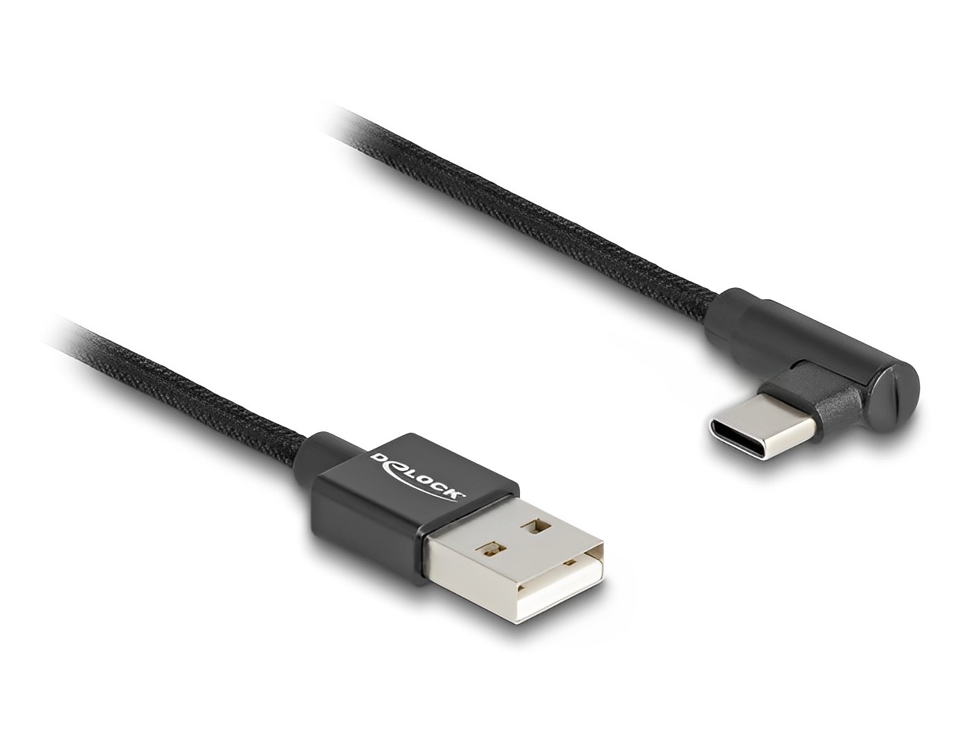 כבל USB 2.0 תקע USB-A לתקע USB-C מכופף 90° - delock.israel
