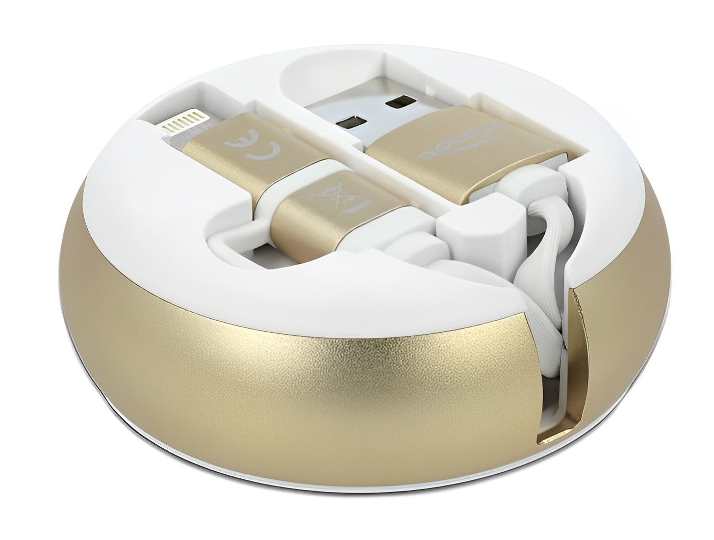 כבל טעינה ונתונים נמתח תקע USB-A לתקעים Lightning / Micro-B אורך 92 ס"מ - delock.israel