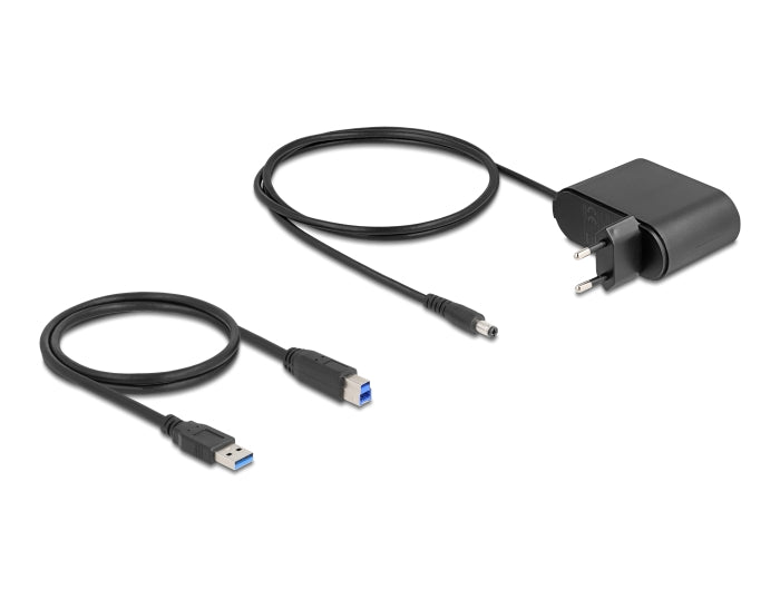 תחנת עגינה USB 5Gbps מבית Delock גרמניה מאפשרת חיבור חיצוני של עד שלושה כוננים בגודל 2.5″ או 3.5″ מסוג SATA HDD / SSD באמצעות ממשק USB, כולל אפשרות להחלפה מהירה של הכוננים (Hot Swap) בקלות וללא כלים