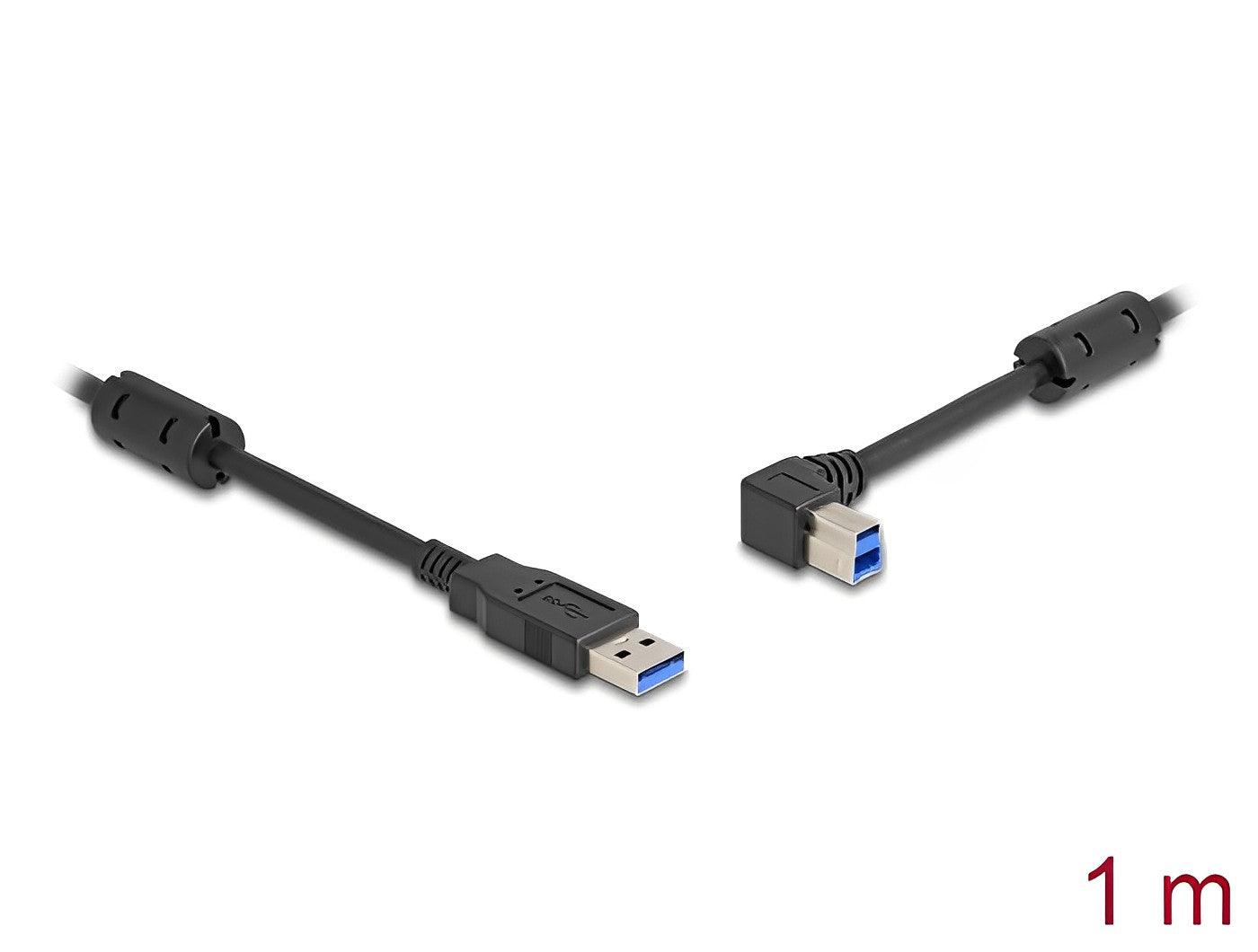 Delock USB 5 Gbps Cable Type-A male to Type-B male 90° left angled 1 m - delock.israel