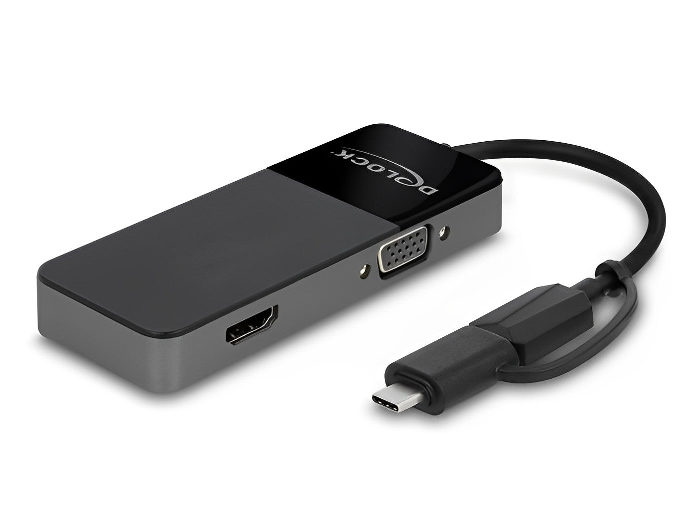 מתאם תצוגה USB 3.2 Gen 1 לחיבור 2 מסכים VGA + HDMI 4K בו זמנית - delock.israel